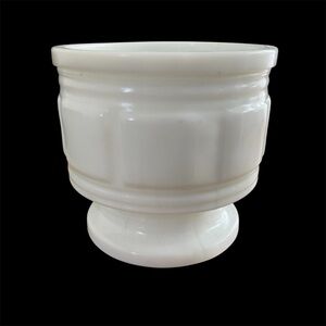 Vintage Randall Milk Glass Block Jardiniere White